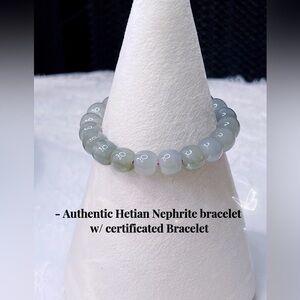 Authentic Hetian Nephrite bracelet w/ certificated Bracelet